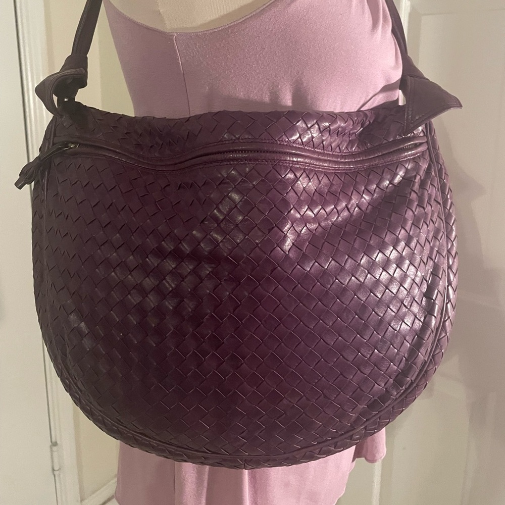 Bottega Veneta Shoulder Hobo Bag Purple